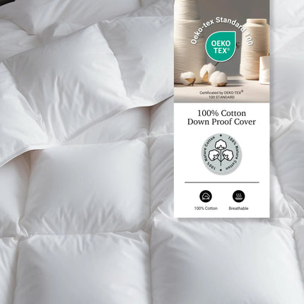 Cooling Comforter | Goose Down Bedding Set with Breathable Design | All-Season Comfort for a Restful Sleep 6