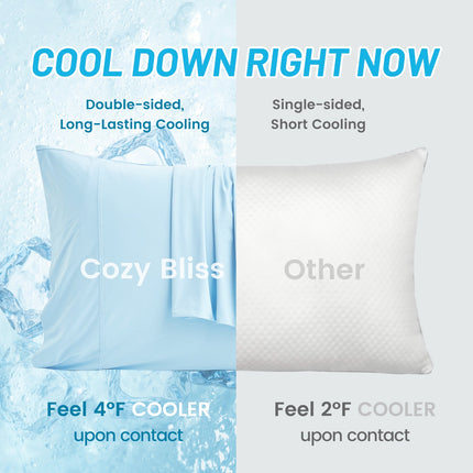 Cooling Essentials | Cooling Pillowcases Set with Japanese Fabric | Breathable Design for Hot Sleepers 8