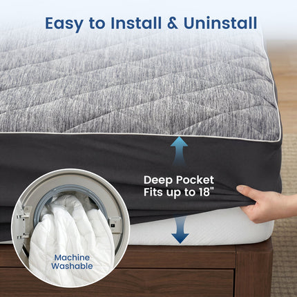 Cooling Mattress Topper | Leakproof Design & Soft Fabric for All-Night Comfort 5