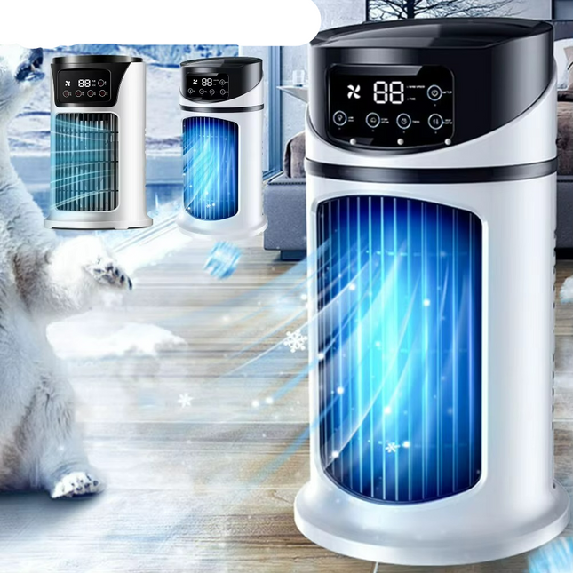 Cooling Oasis | Cooling Fan with Water Humidifier & Stylish Design | Portable Comfort for Enhanced Breathing 1