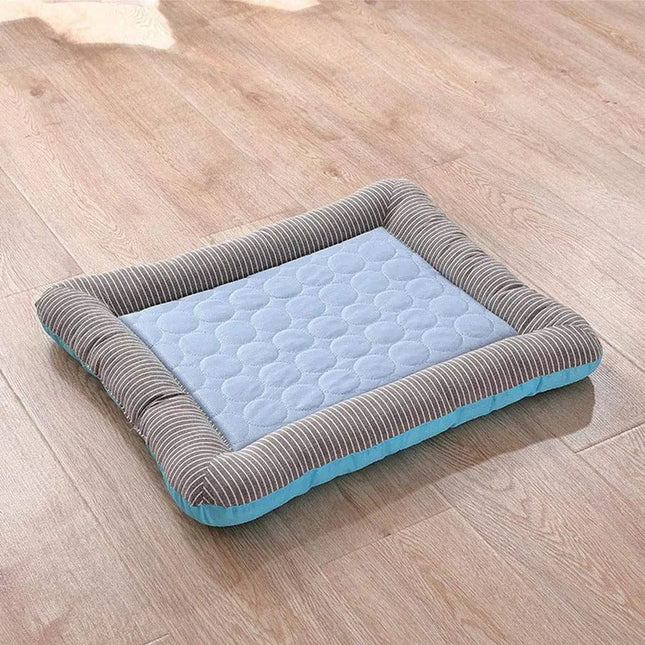 Cooling Pet Bed | Breathable Ice Silk Material with Non-Slip Base | Lightweight & Portable Dog Mat for Ultimate Comfort 0