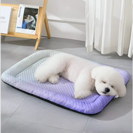 Cooling Pet Bed | Dog & Cat Bed with Breathable Ice Silk Fabric | Lightweight & Portable Design for Summer Comfort 2