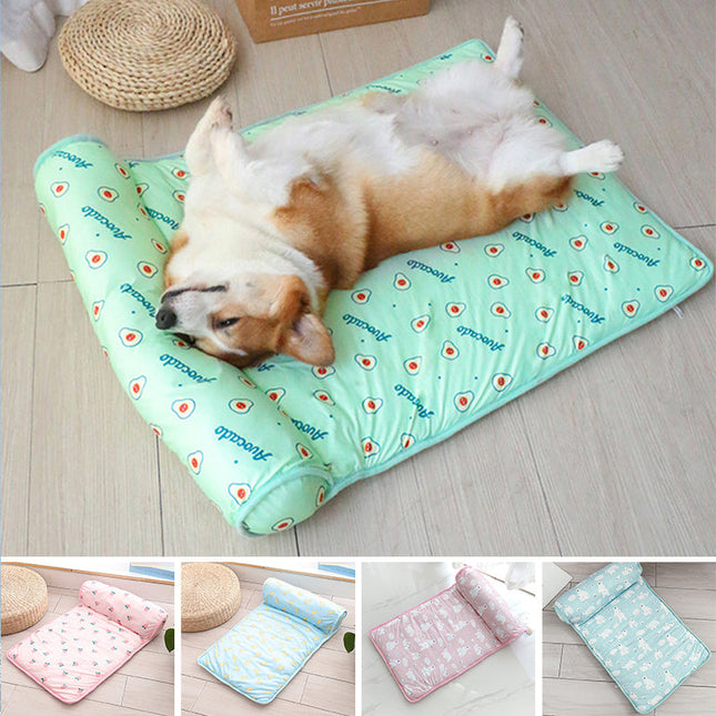 Cooling Pet Mat | Self-Cooling Fabric with Plush Cushion | Comfortable Bed for Dogs and Cats 1
