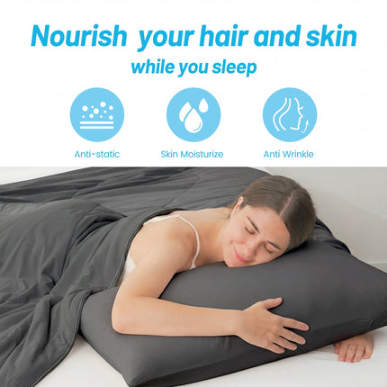 Cooling Pillowcases | Charcoal Grey Fabric with Japanese Technology | Breathable Design for Hot Sleepers 3