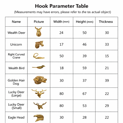 Brass Wall Hooks, Animal and Floral Key Hooks for Wall – image 13