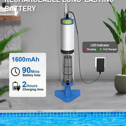 Cordless Pool Vacuum Cleaner with 3-in-1 Functionality | Effortless Above Ground & In-Ground Cleaning 2
