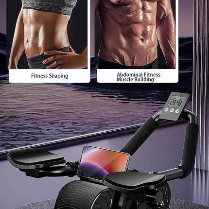Core Strengthening Wheel | Dual Function Ab Roller & Plank Board with Elbow Support | Portable Fitness Equipment for Total Body Workout 4