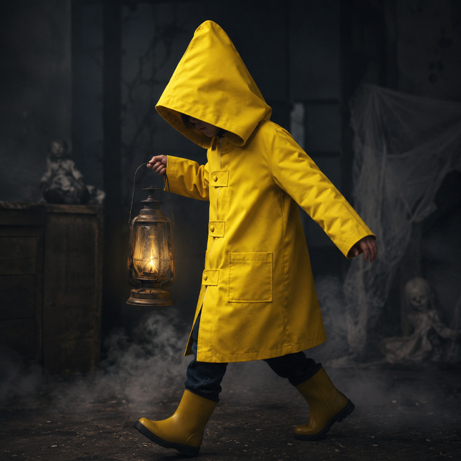 Cosplay Jacket | Hooded Raincoat Costume with Zipper Closure | Versatile Outfit for Themed Events 0