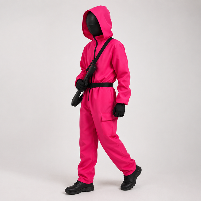 Costume Collection | Hooded Jumpsuit with Full Face Mask | Complete Look for Halloween Fun 1