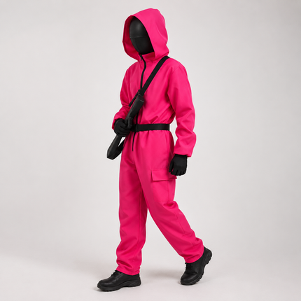 Costume Collection | Hooded Jumpsuit with Full Face Mask | Complete Look for Halloween Fun 1