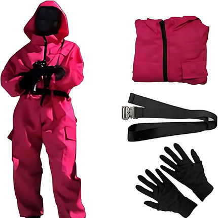 Costume Collection | Hooded Jumpsuit with Full Face Mask | Complete Look for Halloween Fun 5