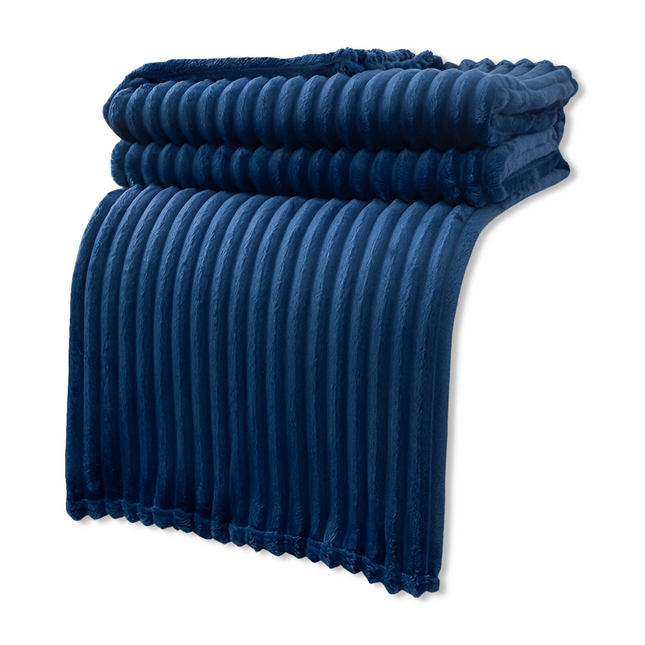 CosyLoom Plaid | Soft Ribbed Fleece Blanket with Breathable Design | Fluffy Comfort for All Seasons 0