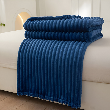 CosyLoom Plaid | Soft Ribbed Fleece Blanket with Breathable Design | Fluffy Comfort for All Seasons 6
