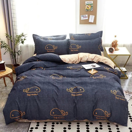 Smooth Woven Quilt Cover, Modern Striped Duvet Cover Set – image 5