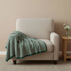Throw Blanket for Bed and Sofa, Thick Soft Blanket for Winter, Cozy Blanket with Geometric Jacquard, Acrylic Bed Cover