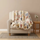 Throw Blanket for Bed and Sofa, Thick Soft Blanket for Winter, Cozy Blanket with Floral Design