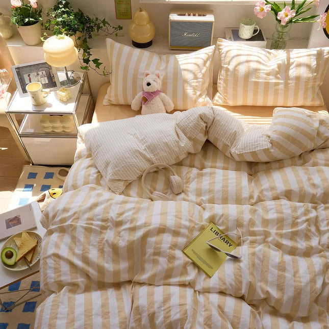 Cotton Crepe | Bedding Set with Breathable Comfort | Complete Quilt Set for Year-Round Use 0