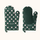 Oven Mitts Heat Resistant, Silicone Oven Gloves, Cotton Oven Mitts, Cooking Gloves for Baking and Grilling