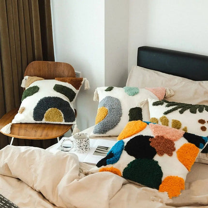 Abstract Dark Grey Cushion Cover for Sofa