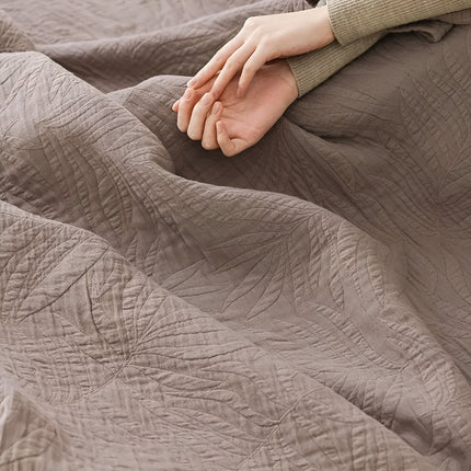 Cotton Throw Blanket | Soft Leaf Woven Blanket with Antibacterial Properties | Cozy Comfort for All Seasons 4