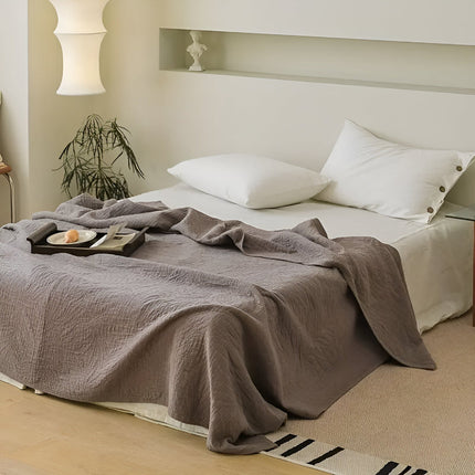 Cotton Throw Blanket | Soft Leaf Woven Blanket with Antibacterial Properties | Cozy Comfort for All Seasons 7