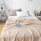 Cotton Waffle Weave Blanket | Lightweight Cooling Blanket for Summer Comfort 0
