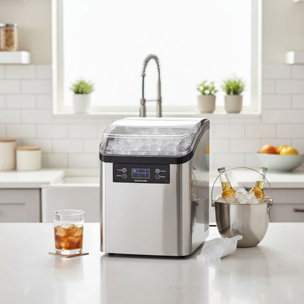 Countertop Ice Maker | Automatic Ice Cube Maker with Large Capacity | Compact Design for Quick Refreshments 0