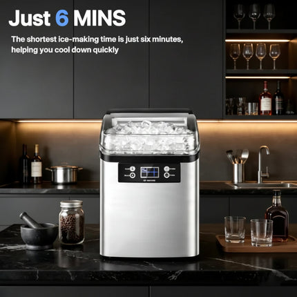 Countertop Ice Maker | Automatic Ice Cube Maker with Large Capacity | Compact Design for Quick Refreshments 2