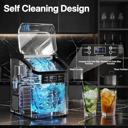 Countertop Ice Maker | Automatic Ice Cube Maker with Large Capacity | Compact Design for Quick Refreshments 3