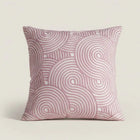 Embroidered Throw Pillow Covers, Decorative Pillow Cover with Geometric Spiral, Cotton Canvas Sofa Cushion Cover