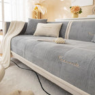 Non Slip Couch Cover, Flannel Sofa Cover for Living Room, Dustproof Sofa Cushion Cover