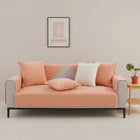 Velvet Couch Cover, Quilted Crystal Velvet Sofa Cover, Sofa Cushion Cover for Living Room
