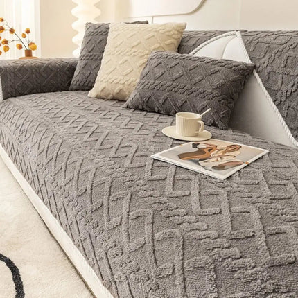 Plush Couch Cover, Thick Sofa Cushion Cover for Living Room – image 5