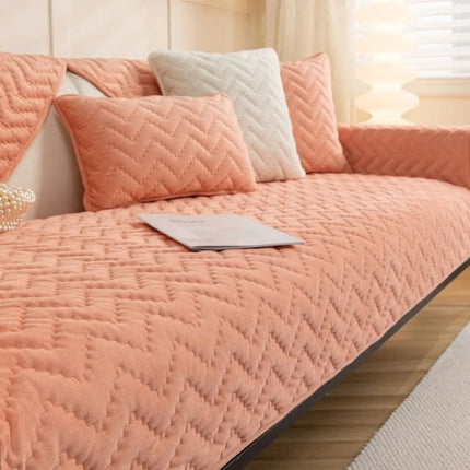 Velvet Couch Cover, Quilted Crystal Velvet Sofa Cover – image 4