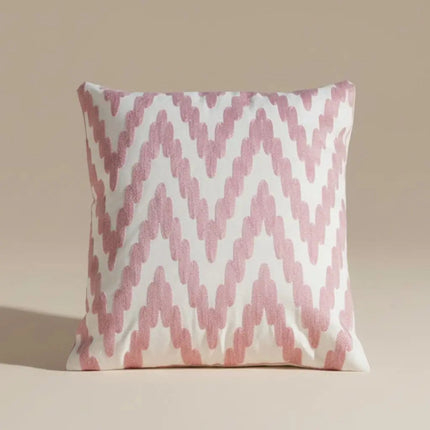 Embroidered Throw Pillow Covers, Decorative Pillow Cover with Geometric Spiral – image 4
