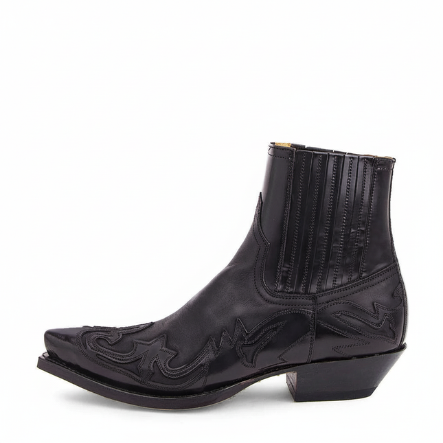 Leather Cowboy Boots for Women and Men, Unisex Western Boots with Embroidery – image 4