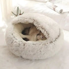 Small Dog Bed, Plush Cat Bed with Non Slip Bottom, Soft Calming Pet Bed for Small Dogs and Cats