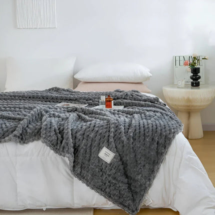 CozyNest | Fleece Blanket for Sofa & Bed with Breathable Comfort | Stylish Design for Year-Round Warmth 4