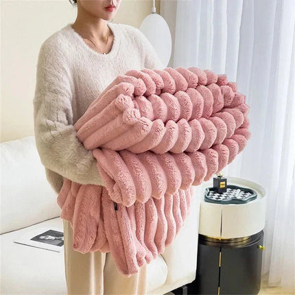 CozyWrap | Luxury Comfort Blanket with Soft Rabbit Plush Material | Optimal Insulation for Ultimate Warmth 0