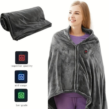 CozyWrap | USB Heated Fleece Shoulder Wrap with Plush Comfort | Perfect for Home and Office Use 1
