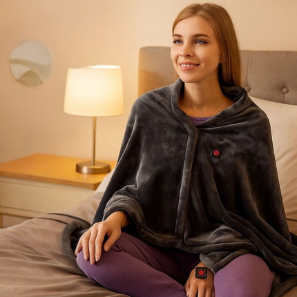 CozyWrap | USB Heated Fleece Shoulder Wrap with Plush Comfort | Perfect for Home and Office Use 2