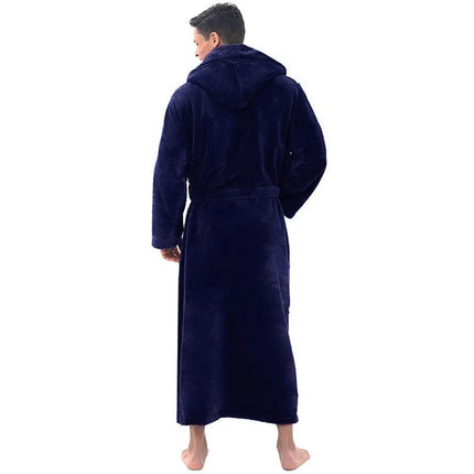 Cozy Bathrobe for Men | Thick Plush Hooded Design for Ultimate Warmth 4