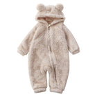 Cozy Bear | Cartoon Bear Winter Baby Onesie with Zip Closure | Soft Flannel for Ultimate Warmth 0