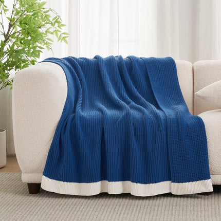 Cozy Bliss | Chenille Waffle Knit Throw Blanket with Breathable Warmth | Soft and Stylish for Home Comfort 12