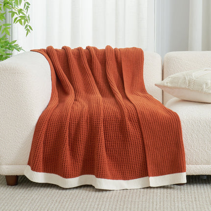 Cozy Bliss | Chenille Waffle Knit Throw Blanket with Breathable Warmth | Soft and Stylish for Home Comfort 13