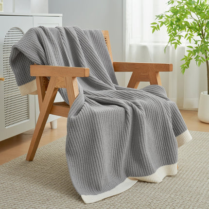 Cozy Bliss | Chenille Waffle Knit Throw Blanket with Breathable Warmth | Soft and Stylish for Home Comfort 6