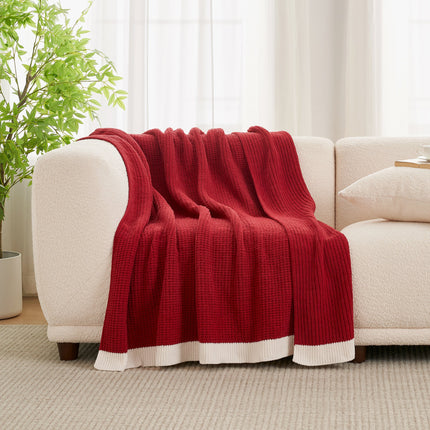 Cozy Bliss | Chenille Waffle Knit Throw Blanket with Breathable Warmth | Soft and Stylish for Home Comfort 8