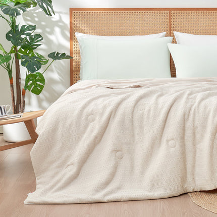 Cozy Bliss | Comforter with Natural Fiber Waffle Design | Lightweight & Eco-Friendly Bedding for Hot Sleepers 10