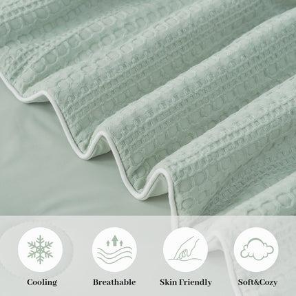 Cozy Bliss | Comforter with Natural Fiber Waffle Design | Lightweight & Eco-Friendly Bedding for Hot Sleepers 4