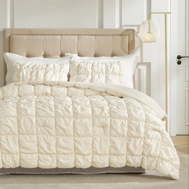 Cozy Bliss | King Comforter Set with 3D Bubble Texture | Soft & Lightweight for Year-Round Comfort 0